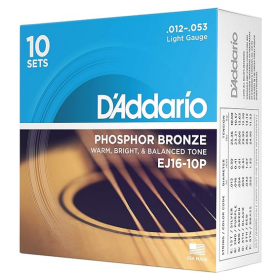 D'Addario 12/53 Phosphor Bronze 10 sets