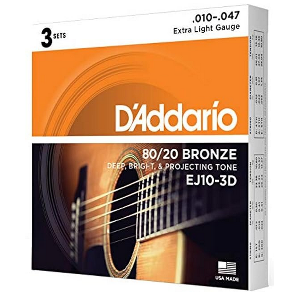 D'Addario 10/47 EJ10 Bronze 3 sets