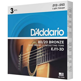 D'Addario 12/53 80/20 Bronze 3 sets