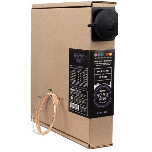 D'Addario 11/52 Phosphor Bronze 25 set bulk box