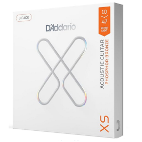 D'Addario 10/47 XS Phosphor Bronze coated 3 pack