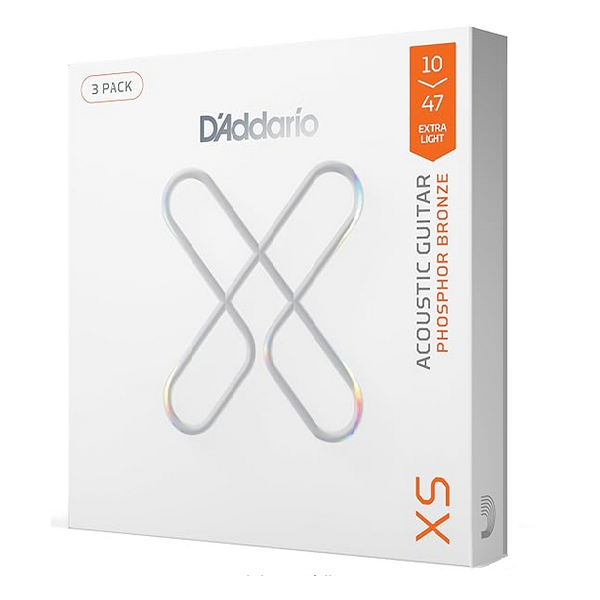 D'Addario 10/47 XS Phosphor Bronze coated 3 pack