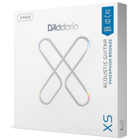 D'Addario 12/53 XS Phosphor Bronze coated 3 pack