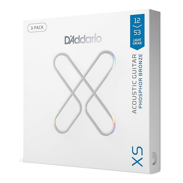 D'Addario 12/53 XS Phosphor Bronze coated 3 pack