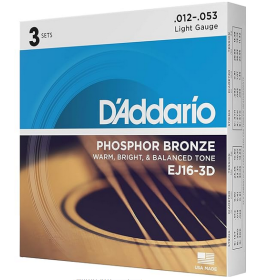 D'Addario 12/53 Phosphor Bronze 3 sets