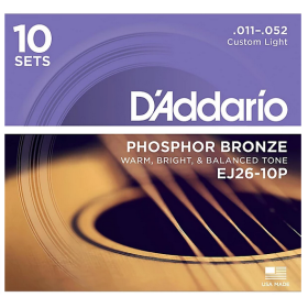 D'Addario 11/52 Phosphor Bronze 10 sets