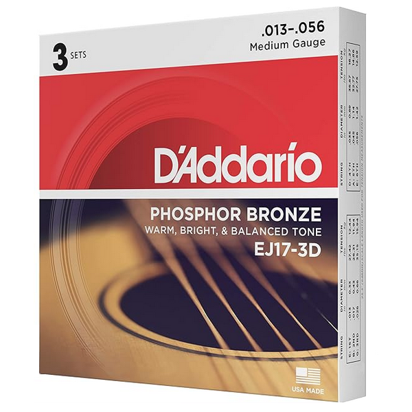 D'Addario 13/56 Phosphor Bronze 3 sets