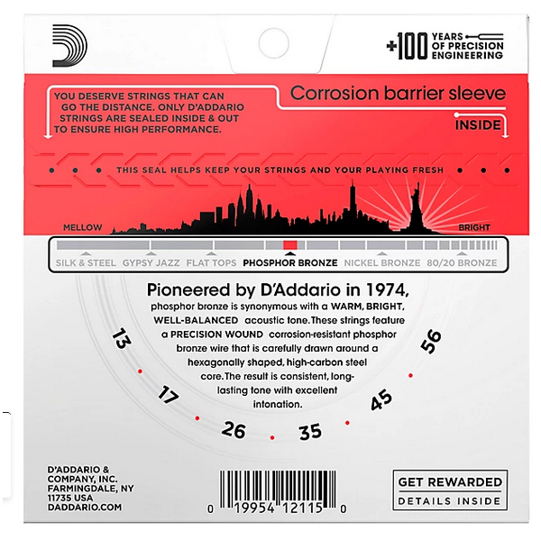 D'Addario 13/56 Phosphor Bronze 10 sets