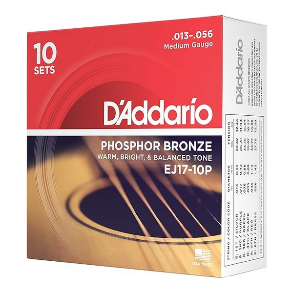 D'Addario 13/56 Phosphor Bronze 10 sets