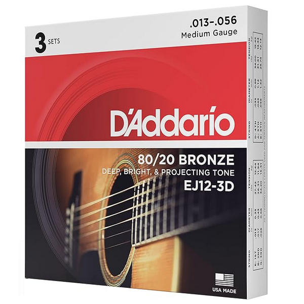 D'Addario 13/56 80/20 Bronze 3 sets