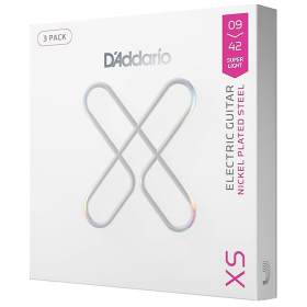 D'Addario 09/42 XS Nickel Plated Steel coated 3 pack