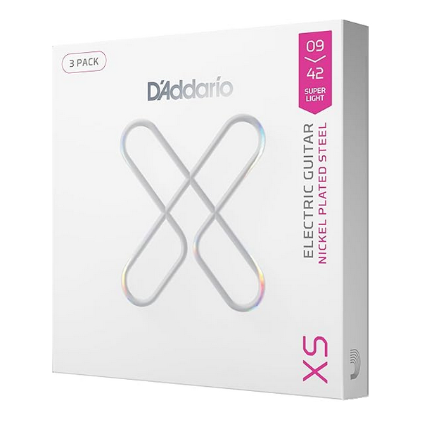 D'Addario 09/42 XS Nickel Plated Steel coated 3 pack