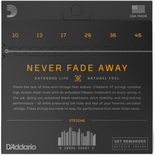 D'Addario 10/46 XT Nickel Plated Steel coated 3 pack