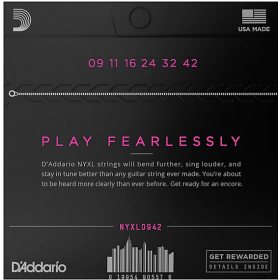D'Addario 09/42  NYXL Nickel Plated Steel 3 sets