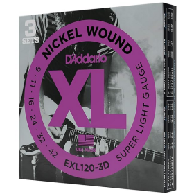D'Addario 9/42 XL Nickel wound 3 sets