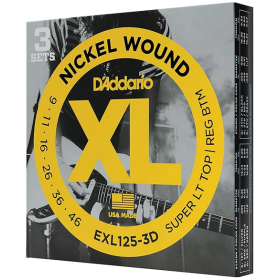 D'Addario 9/46 XL Nickel wound 3 sets