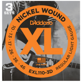 D'Addario 10/46 XL Nickel wound 3 sets
