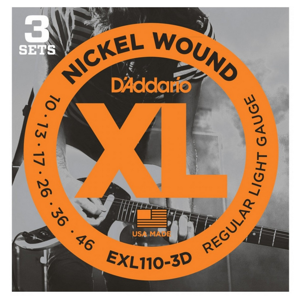 D'Addario 10/46 XL Nickel wound 3 sets