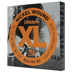 D'Addario 10/52 XL Nickel wound 3 sets