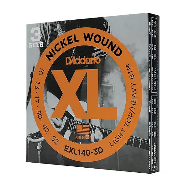 D'Addario 10/52 XL Nickel wound 3 sets
