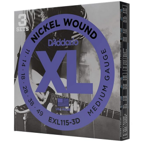 D'Addario 11/49 XL Nickel wound 3 sets