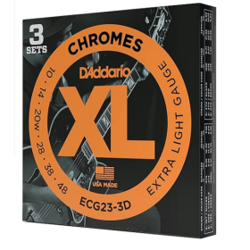 D'Addario 10/48 XL Chromes flat wound third 3 sets