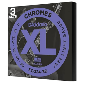 D'Addario 11/50 XL Chromes flat wound third 3 sets