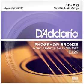 D'Addario 11/52 Phosphor Bronze 25 set bulk box